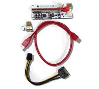 AMSLSIU VER012MAX Scheda PCI-E con fibbia Cavo USB3.0 Extender da 1X a 16X Slot per adattatore aggiornato Accessorio per scheda madre, rosso