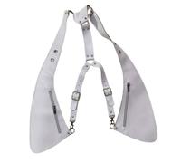 AMSLSIU Versatile borsa a tracolla doppia portaoggetti da viaggio Avventure all'aria aperta e look alla moda Portafoglio a tracolla multiuso con chiavi nascoste Doppia, Bianco, 58 centimetri