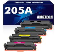 Amstech 205A MFP M181fw Toner Compatible per HP 205A CF530A per Color Laserjet Pro MFP M181fw M180n M180nw M154nw M154a M181 M180 M154 CF531A CF532A CF533A (Nero Ciano Giallo Magenta, 4-Pack)