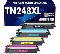 Amstech 4er-Pack TN248XL TN-248VAL Toner Con Chip Compatibili per Brother TN-248CMYK HL-L3240cdw MFC-L3760cdw MFC-L3740cdwe DCP-L3560cdw HL-L3220cw MFC-L8390cdw TN248XLBK TN248XLC TN248XLY TN248XLM