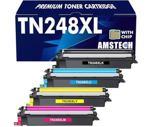 Amstech 4er-Pack TN248XL TN-248VAL Toner Con Chip Compatibili per Brother TN-248CMYK HL-L3240cdw MFC-L3760cdw MFC-L3740cdwe DCP-L3560cdw HL-L3220cw MFC-L8390cdw TN248XLBK TN248XLC TN248XLY TN248XLM