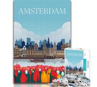 Amsterdam 1000-teiliges Puzzle für Erwachsene und Jugendliche, Staycation, Zeit totschlagen, jedes Teil ist einzigartig - anspruchsvolles Familienspiel, 38x26cm