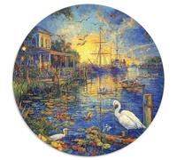 Amsterdam Canal 1000 Piece Jigsaw Puzzle For Adults Family Challenge Toys Stress Relief Puzzle Exercise The Memory of The Brain For Adults Gifts 1000pcs (67.5x67.5cm)
