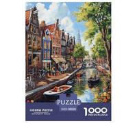Amsterdam Canal Jigsaw Puzzle Impossibili 1000 Pezzi Decorazione Per La Casa. Giochi Rilassamento E Intelligence Per Adulti E Bambini Da 12 Anni 38x26cm/1000pcs