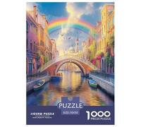 Amsterdam Canal Jigsaw Puzzle Impossible 1000 Pezzi Decorazione Per La Casa. Giochi Rilassamento E Intelligence Per Adulti E Bambini Da 12 Anni 70x50cm/1000pcs