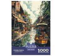 Amsterdam Canal Puzzle Impossible 1000Pcs Decorazione Per La Casa. Giochi Rilassamento E Intelligence Per Adulti E Bambini Da 12 Anni 70x50cm/1000pcs