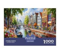 Amsterdam Canal Puzzle Impossible 1000Pcs Interesting Decorazione Per La Casa. Rilassamento E Intelligence Per Adulti E Ragazzi Da 14 Anni 70x50cm/1000pcs