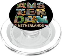 Amsterdam Città Nome Viaggio Souvenir Punto di riferimento Turistico Regalo PopSockets PopGrip per MagSafe