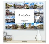 Amsterdam - Hauptstadt der Niederlande (hochwertiger Premium Wandkalender 2026 DIN A2 quer), Kunstdruck in Hochglanz: Eine Bilderreise durch das wunderschöne Amsterdam