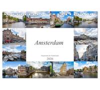 Amsterdam - Hauptstadt der Niederlande (Tischkalender 2026 DIN A5 quer), CALVENDO Monatskalender: Eine Bilderreise durch das wunderschöne Amsterdam