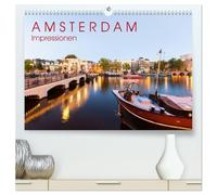 AMSTERDAM Impressionen (hochwertiger Premium Wandkalender 2026 DIN A2 quer), Kunstdruck in Hochglanz: 13 faszinierende Aufnahmen von Amsterdam, der Hauptstadt der Niederlande.