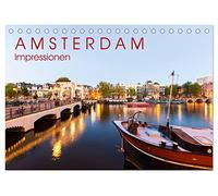 AMSTERDAM Impressionen (Tischkalender 2026 DIN A5 quer), CALVENDO Monatskalender: 13 faszinierende Aufnahmen von Amsterdam, der Hauptstadt der Niederlande.