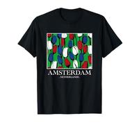Amsterdam Netherlands Tulip Vintage Souvenir Maglietta