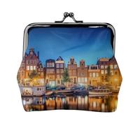 Amsterdam Night View Piccoli portafogli da donna, portafogli da donna, portamonete da donna, piccolo portafoglio da donna, piccola borsa per il trucco per borsa, Nero , Taglia unica, Organizer per