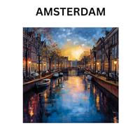 Amsterdam Notebook - Artistic City Journal with Iconic Amsterdam Bridge | Travel Diary, Writing Notebook & European Gift