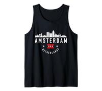 Amsterdam Paesi Bassi Skyline Bandiera olandese Pride Souvenir Canotta