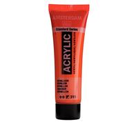 Amsterdam Serie Standard Vernice Acrilica Tubo 20 ml Vermiglio 311 - Colore vibrante, alta resistenza alla luce, semi-opaco