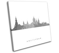 Amsterdam Skyline Geometric City SINGLE TELA parete arte foto stampa