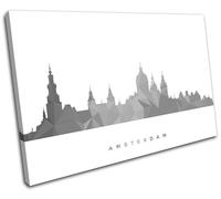 Amsterdam Skyline Geometric City SINGLE TELA parete arte foto stampa