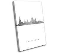 Amsterdam Skyline Geometric City SINGLE TELA parete arte foto stampa