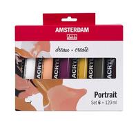 Amsterdam Standard Series Pittura Acrilica | Set Ritratto (6 x 120 ml) | Colori Miscelabili per Diverse Tonalità di Pelle