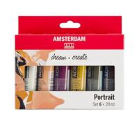 Amsterdam Standard Series Pittura Acrilica | Set Ritratto (6 x 20 ml) | Colori Miscelabili per Diverse Tonalità di Pelle