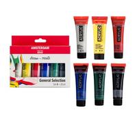 Royal Talens Amsterdam - Set pittura acrilica Amsterdam Standard Series per principianti 6 x 20 ml