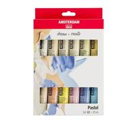 Amsterdam Standard Series Set di Pittura Acrilica | Set di Colori Pastello (12 x 20 ml) | Colori Pastello Tenui | Dipinti Pastello
