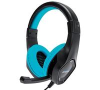 Amstrad Cuffie Pro Gamer AMS H888 Blue 40mm Power Bass con microfono integrato, regolazione del volume