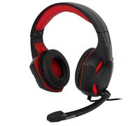 Amstrad Cuffie Pro Gamer Basic AMS H555 Rosso con Retroilluminazione LED - 40 mm Power Bass con microfono integrato regolazione volume
