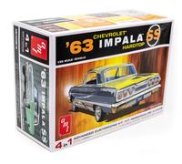AMT 1149 1/25 1963 Chevy Impala Ss Tettuccio Rigido Auto Modello Plastica Kit