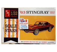 AMT AMT-1963 Chevy 1:32 1963 Corvette Stingray Hardtop, Multicolore, AMT1112