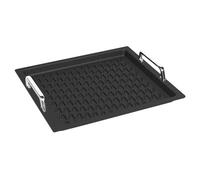 AMT Gastroguss Gastronorm AMZN-23733-G-BBQ - Piastra per barbecue GN 2/3, non induzione, 35,4 x 32,5 cm, altezza 2 cm, con manici in acciaio inox, finitura antiaderente Lotan®
