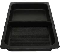 AMT Gastroguss Gastronorm AMZN-I-55333GS - Contenitore alto GN 1/1 diviso (piano liscio/griglia), adatto a induzione, 53 cm x 32,5 cm, altezza 5,5 cm, senza manici, finitura antiaderente Lotan AMZN-I