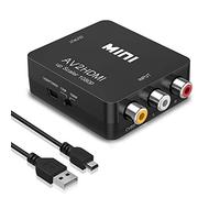 Amtake Adattatore AV a HDMI, Convertitore da AV a HDMI 1080P, Supporta PAL/NTSC con USB Cavo per PS2 Wii Xbox Gamecube N64 SNES VHS DVD