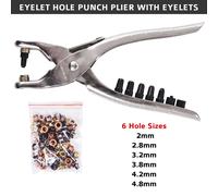 Amtech Intercambiabili Occhiello Foro Maker Pinza Con Punzone Attrezzo Kit 6 Cut