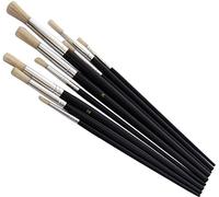 Amtech S4135 Set Pennelli per Arte Tip Rotonde, Multicolore