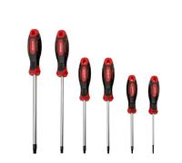 Amtech Set di 6 cacciaviti Torx di sicurezza, T10-T40, driver in cromo vanadio con impugnatura morbida per fissaggi resistenti alle manomissioni in elettronica e nel settore automobilistico