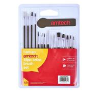 Amtech Set di Pennelli per Artista Assortiti 15pz