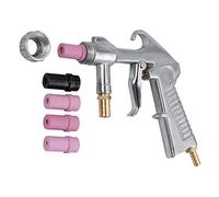 AMTOVL Pistola sabbiatrice + 4 ugelli in ceramica + set di punte extra in ferro
