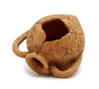 Amtra Deko Anfora Grande - Decorazione in Resina atossica per Acquari, Accessorio Ornamentale subacqueo, Decorativo rifugio nascondiglio, Dipinto a Mano, Dimensione 8 * 10,5 * 12 cm