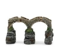 Amtra Deko Ponte Romano - Decorazione in Resina atossica per Acquari, Accessorio Ornamentale subacqueo, Decorativo rifugio nascondiglio, Dipinto a Mano, Dimensione 7,5 * 13,5 * 5,5 cm