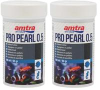 Amtra Pro Black Pearl 0.5-100ml, Mangime con Carboni Attivi in pellet da 0.5mm, per pesci di taglia piccola di acqua dolce e salata, con Astaxantina e Omega 3 (Confezione da 2)