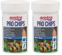 Amtra Pro Chips 100 ml - Mangime in tavolette affondanti per pesci d’acquario che si nutrono sul fondo, per pesci (Confezione da 2)