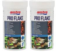 Amtra Pro Flake 250 ml - Mangime di base completo in scaglie per pesci d’acquario d’acqua dolce e marina (Confezione da 2)