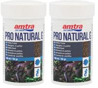 Amtra Pro Natural Gran Soft 100 ml - Mangine in granuli per pesci di acqua dolce e salata, pellet soffice, 100% naturale, a base di farina di vermi (Confezione da 2)