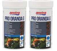 Amtra Pro Oranda Gran 250 ml - Mangime completo in granuli per pesci rossi, Orifiamma e affini, per acqua dolce e salata (Confezione da 2)