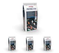 Amtra Pro Pod Stick - Mangime completo per carpe koi, pesci rossi d'acquario e laghetti ornamentali, in stick galleggianti di 12-14 mm, 2 litri (Confezione da 4)
