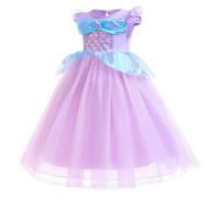 Amtum Costume da principessa vestito da principessa a maniche corte con accessori per feste in maschera, compleanno, Halloween, Giornata mondiale del libro RA93 120
