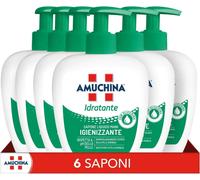 Amuchina Sapone Liquido Idratante 250 ml, Confezione da 6 Pezzi